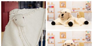 Baby Lamb Lovey Blanket Free Knitting Patterns
