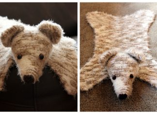 Small Bear Rug Free Knitting Pattern