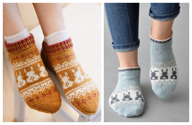 Bunny Socks Free Knitting Patterns