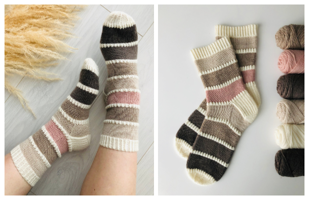 Color Palette Socks Free Knitting Pattern - Knitting Pattern