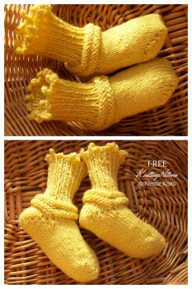 Daffodil Baby Booties Knitting Patterns - Knitting Pattern