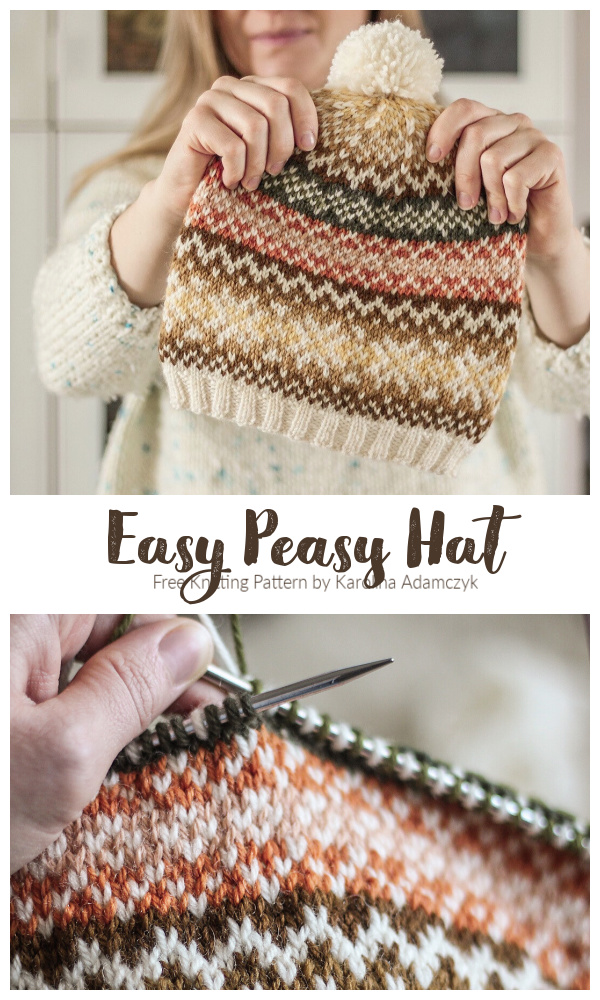 Easy Peasy Hat Free Knitting Pattern