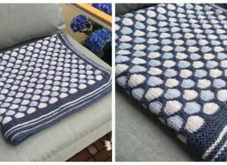 Knit Honeycomb Stroller Blanket Free Knitting Pattern
