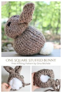 Knit One Square Stuffed Bunny Free Knitting Patterns - Knitting Pattern