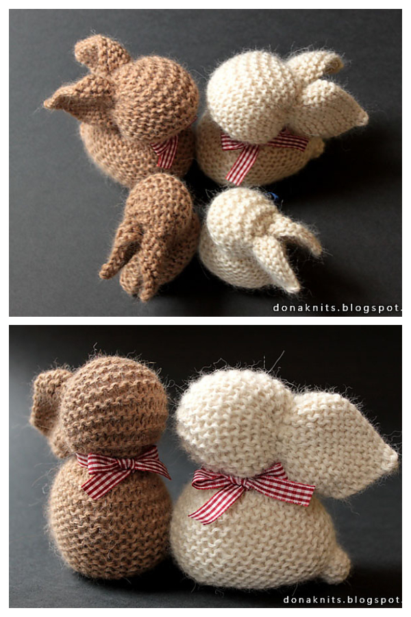 Knit One Square Stuffed Bunny Free Knitting Patterns
