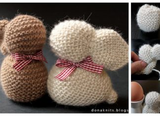 Knit One Square Stuffed Bunny Free Knitting Patterns
