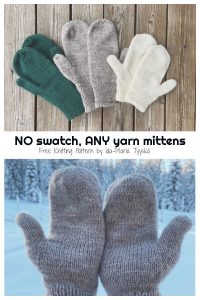 Knit Simplest Mittens Free Knitting Patterns - Knitting Pattern