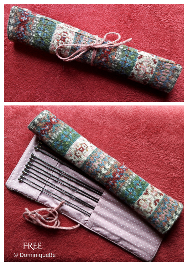 Knit Norah Fairisle Needle Wrap Free Knitting Patterns