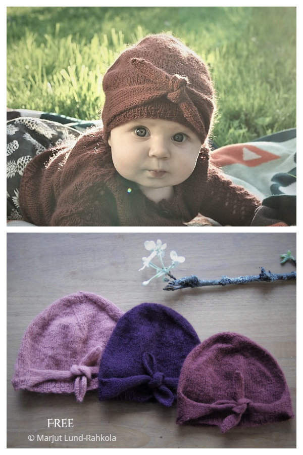 Baby Cinnamon Knot Hat Free Knitting Patterns