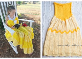 Princess Dress Blanket Free Knitting Pattern