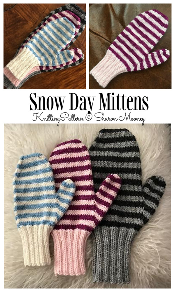 Snow Day Mittens Free Knitting Patterns by 11/16/2021