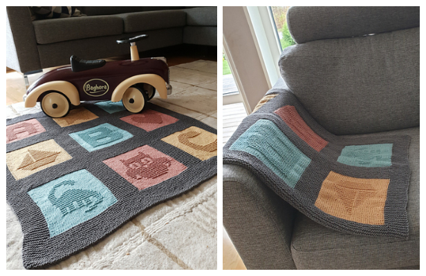 ABC Baby Blanket Free Knitting Pattern
