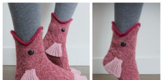 Knit Catch of the Day Fish Sock Knitting Pattern