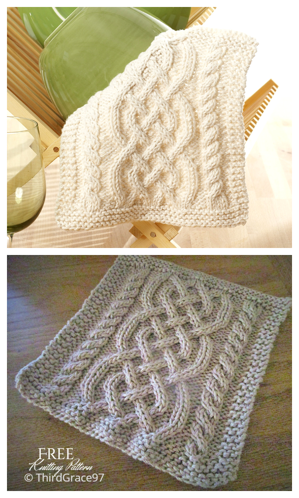 Chevron Cable Dishcloth Pattern – Knitting