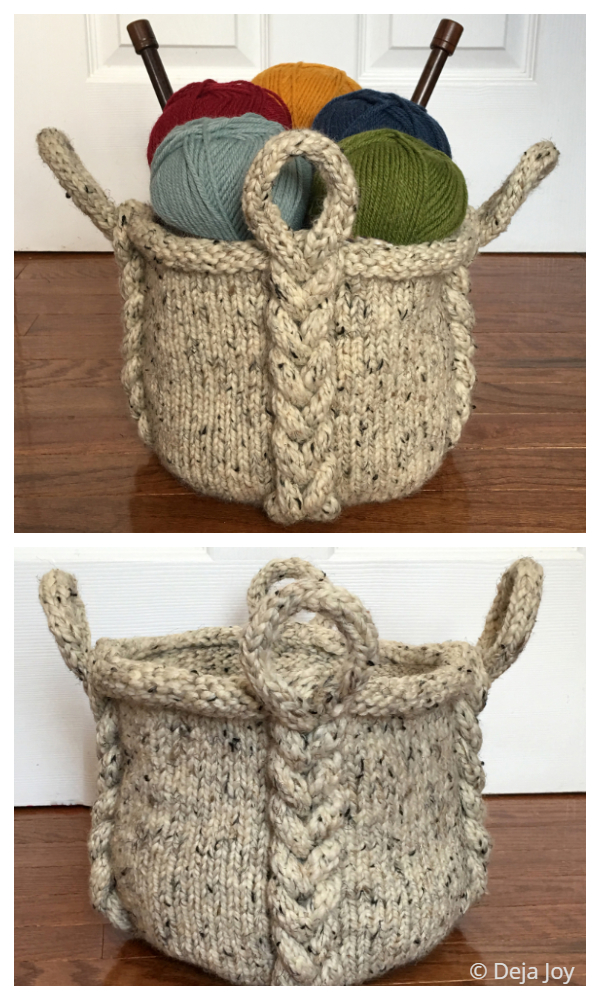 Free Knit Basket Patterns  Knitting patterns for beginners