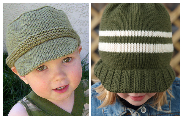 Little Boy Billed Sun Hat Free Knitting Patterns