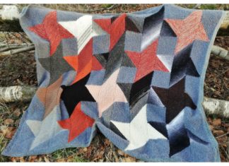 Stellata Plaid Blanket Free Knitting Pattern