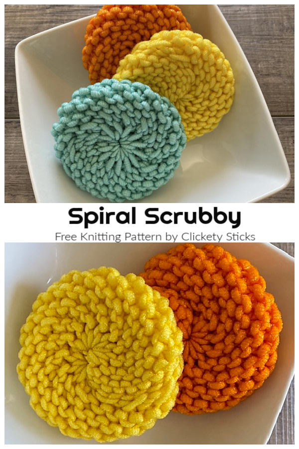 Knit Spiral Scrubby Free Knitting Patterns