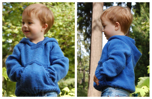 Kids Playtime Hoodie Pullover Sweater Free Knitting Pattern