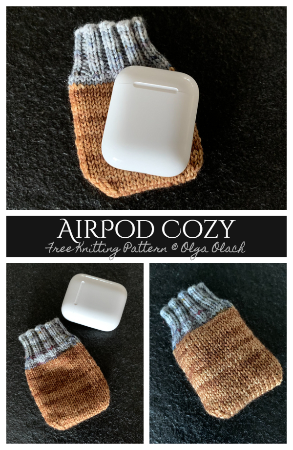 Knit Earbud/AirPod Pouch Free Knitting Patterns