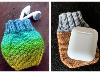 Knit Earbud/AirPod Pouch Free Knitting Patterns