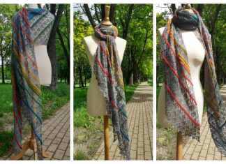 Long Heavy Sky Shawl Free Knitting Pattern