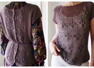 Summer Chic Lace Tee Top Free Knitting Pattern