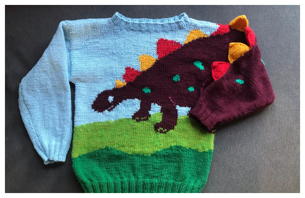 Dino Sweater Free Knitting Pattern - Knitting Pattern