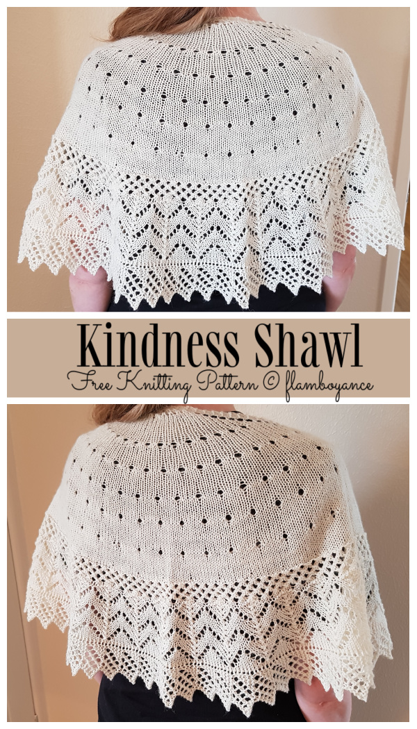 Knit Lace Kindness Shawl Free Knitting Pattern