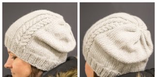 Latu Cable Beanie Hat Free Knitting Pattern