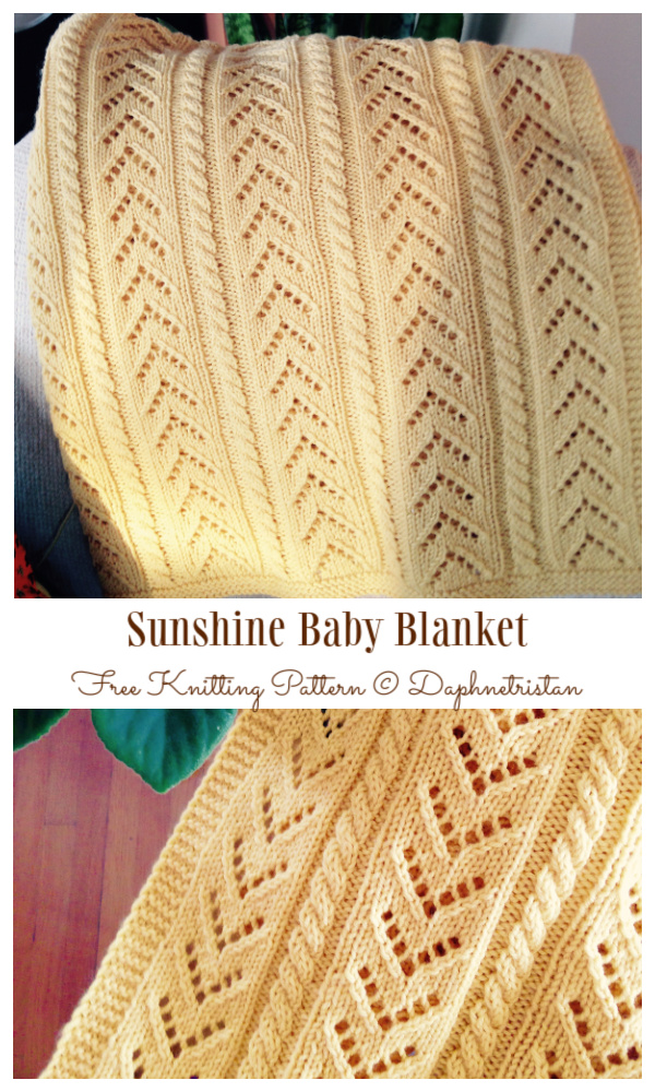 Sunshine Baby Blanket Free Knitting Pattern