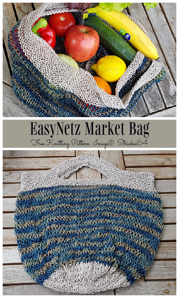 Knit EasyNetz Slouchy Market Bag Free Knitting Patterns