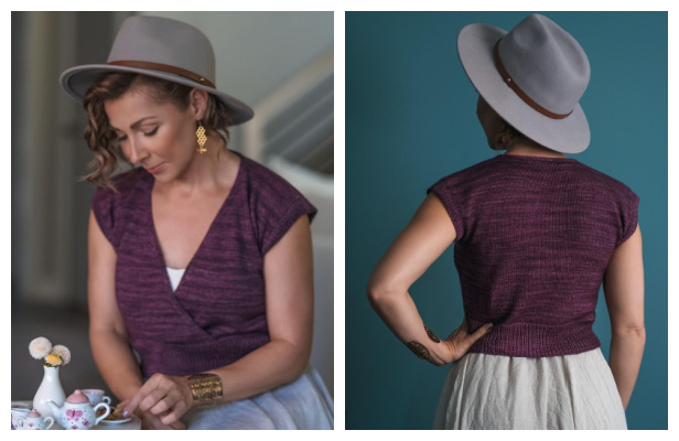 Keziah Summer Sleeve Top Free Knitting Pattern-Limited Time