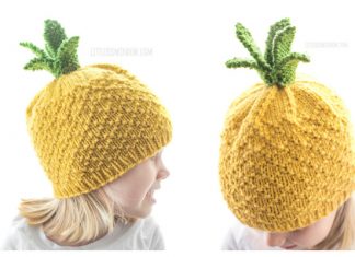 Knit Sweet Pineapple Hat Free Knitting Pattern