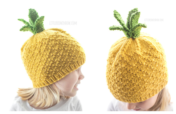 Knitted Multi Faux Fur Pineapple Hat - Pastel Multi