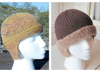 Bottom Up Neckflap Bun Hat Free Knitting Pattern
