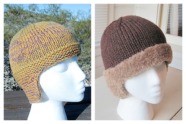 Bottom Up Neckflap Bun Hat Free Knitting Pattern