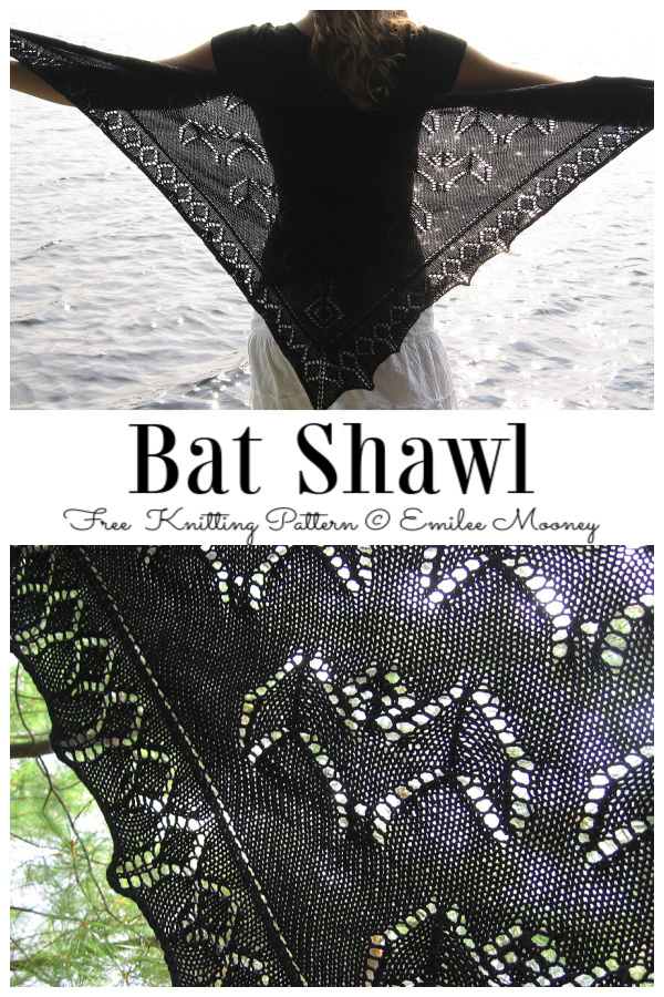 Bat Shawl Free Knitting Pattern