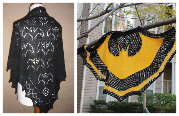 Bat Shawl Free Knitting Patterns