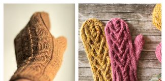 Winter Cable Mittens Free Knitting Patterns