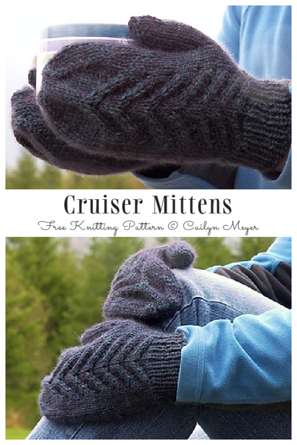 Winter Cruiser Cable Mittens Free Knitting Patterns