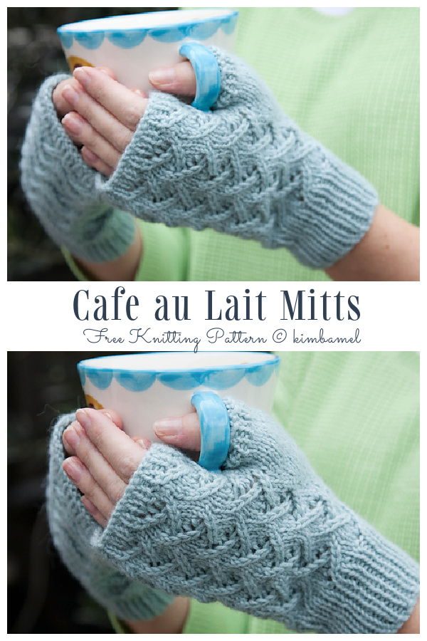 Cafe au Lait Mitts Free Knitting Pattern
