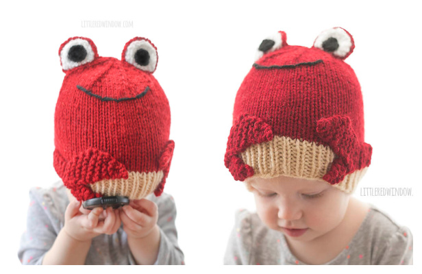 Knit Baby Crab Hat Free Knitting Patterns