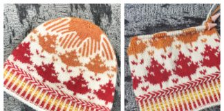 Fair Isle Leaf Hat Free Knitting Pattern