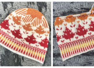 Fair Isle Leaf Hat Free Knitting Pattern