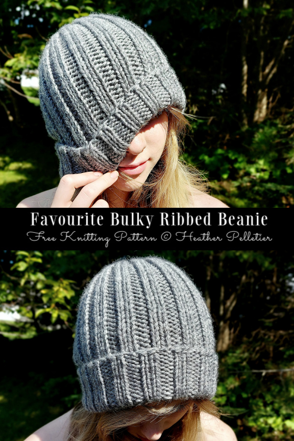 Favourite Bulky Ribbed Beanie Free Knitting Patterns