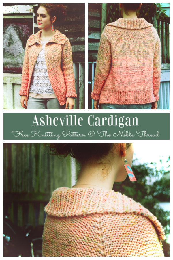 Garter Stitch Asheville Cardigan Free Knitting Patterns