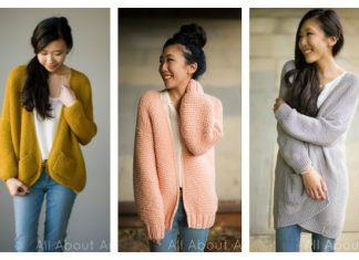 Women Garter Stitch Cardigan Free Knitting Patterns