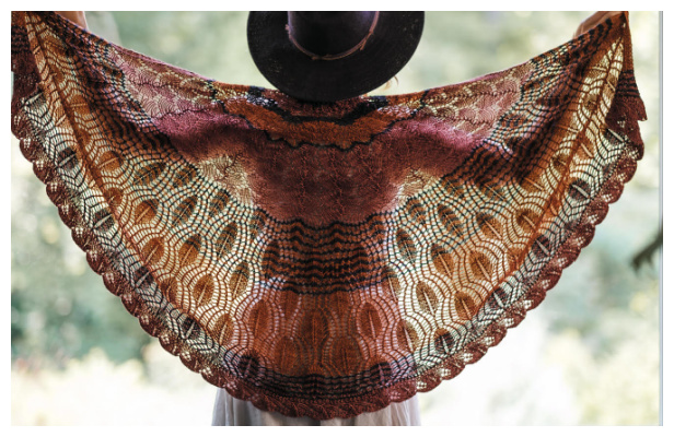 Acalypha Feather Shawl Knitting Pattern