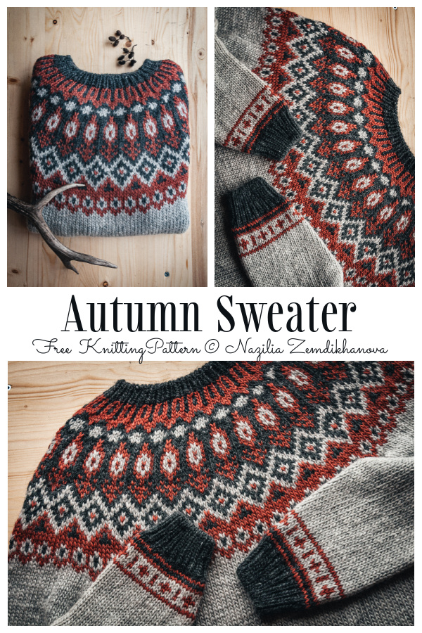 Autumn Pullover Sweater Free Knitting Pattern